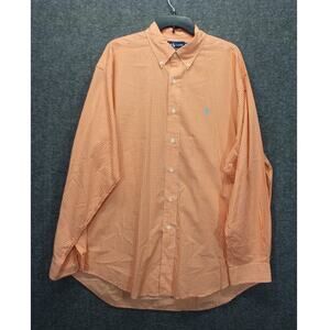 Ralph Lauren Blake Shirt Mens XL Orange Gingham Check